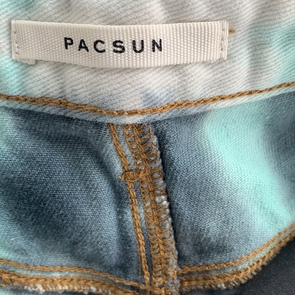 PacSun Tie Dye High Wasted Cut Off Denim Shorts sz 27 - Picture 3 of 5